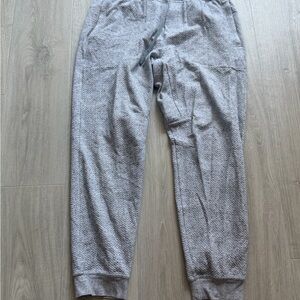 lululemon athletica Light Gray Textured Jogger Pants